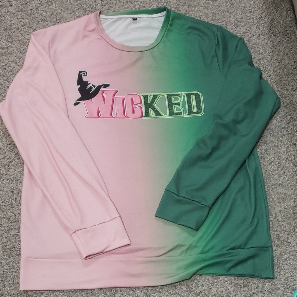 Wicked Pink and Green Sweatshirt